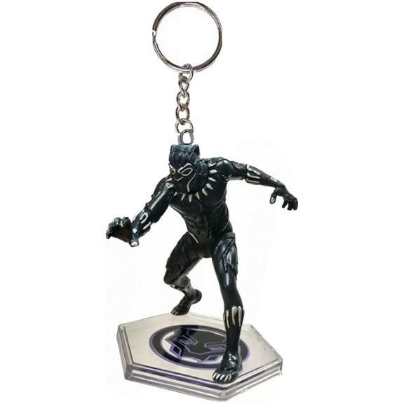 Black Panther PVC Key Ring Keychain Ornament Figure Figurine