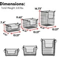 thumbnail image 3 of BirdRock Home 3pc Stackable Wire Storage Bins, 3 of 3