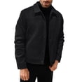 thumbnail image 5 of Hulanddfd Men's Faux Suede Jacket Turn Down Collar Button Down Casual Trucker Coat Fall Winter Outerwear, 5 of 5