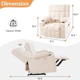 thumbnail image 6 of Papajet Manual Recliner Chair for Adults,Classic Overstuffed Reclining Chair for Living Room with Cup Holders,Side Pockets,Beige, 6 of 10