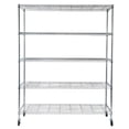 thumbnail image 3 of IVV 5-Tier Wire Shelving Unit on Wheels, Heavy Duty Adjustable Metal Storage Rack with 4" Casters, for Pantry Kitchen Garage (Chrome, 5 Tier, 59.06"L x 17.72"W x 70.87"H), 3 of 6