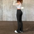 thumbnail image 2 of OQQ Women's 2 piece Yoga pants ribbed seamless sports high-waisted flare leggings., 2 of 7