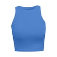 thumbnail image 4 of MEICHEN Short Tops Solid Women's Vest Color Sleeveless Tank Neck Round Women's Blouse Summer Fall Fashion Essentials Clothing, 4 of 4