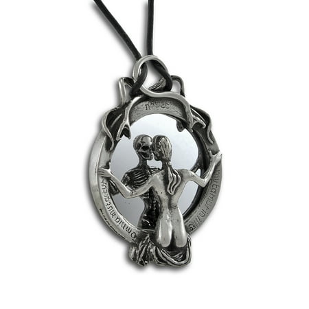 Alchemy Gothic Skeleton Reflection Mirror Necklace