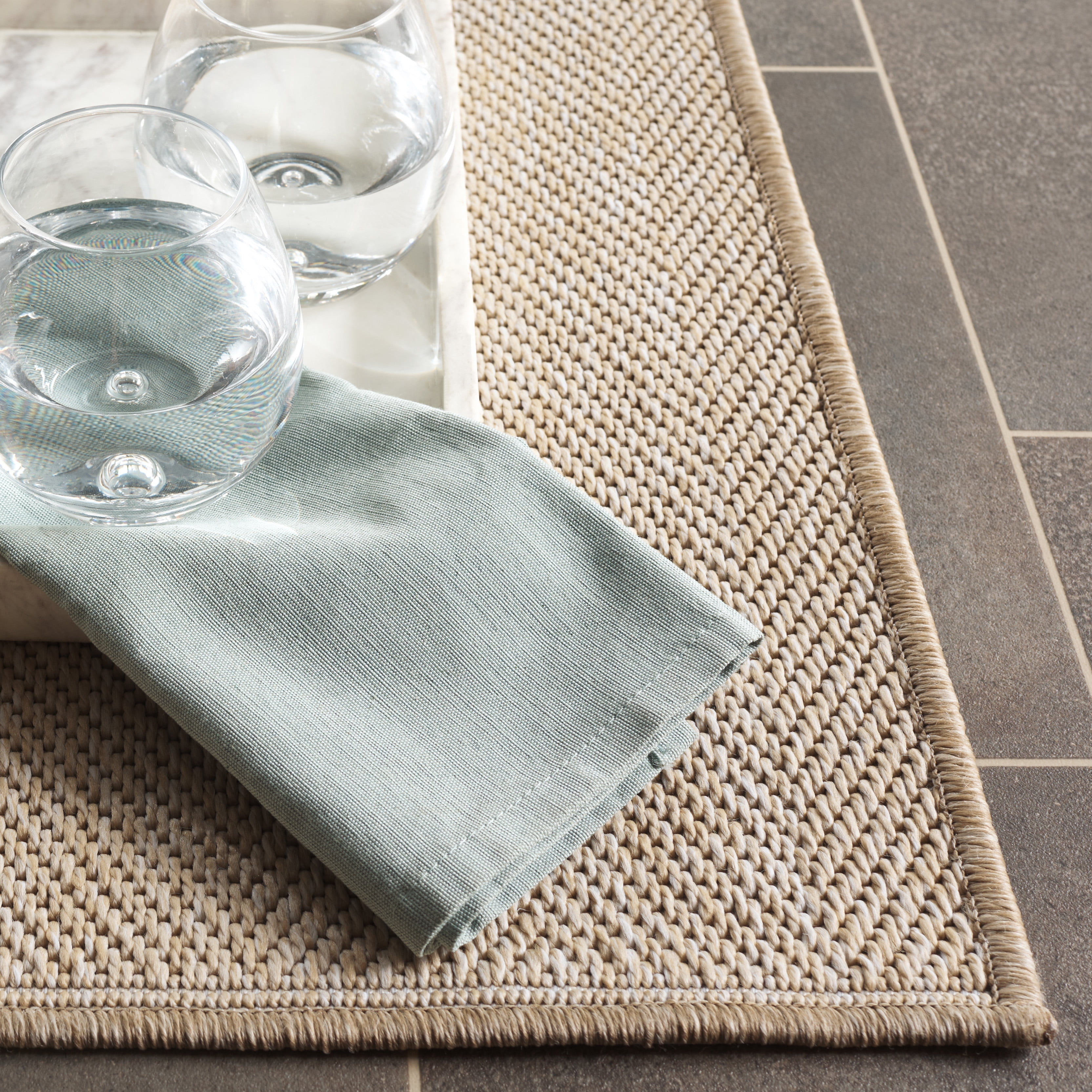 SAFAVIEH Sisal Performance Tendrils Solid Indoor/Outdoor Runner Rug, Beige, 2'2" x 8'