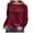 Pink, variant on Womens Tops 3/4 Length Sleeves Solid Color Velvet Hoodie With Round Neck And Long Sleeves Blouses For Women Plus Size