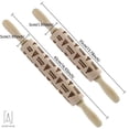 thumbnail image 3 of Gustave 3D Christmas Wooden Rolling Pin Embossing Roller Pins Wood Embossing Embossed XMAS Pattern for Cookies Baking Kitchen Tool (Christmas Tree, 13.8"), 3 of 9