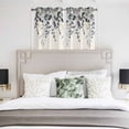 thumbnail image 3 of Blue Grey Eucalyptus Kitchen Curtains Window Panels, Farmhouse Weeping Leaves on Linen Insulated Window Treatment Curtain, Grommet Curtains for Bedroom/Living Room/Bathroom, 2 Piece 42"Wx45"L, 3 of 8