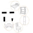 thumbnail image 3 of Insertos de tubo para patas de mesa y silla de plástico rectangular para el hogar, negros, 30 x 10mm, 50 PCS, 3 of 7