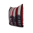 thumbnail image 2 of Simply Daisy, 16 x 16Inch, Thin Stripe Palm, Stripe Print Pillow, Red, 2 of 2