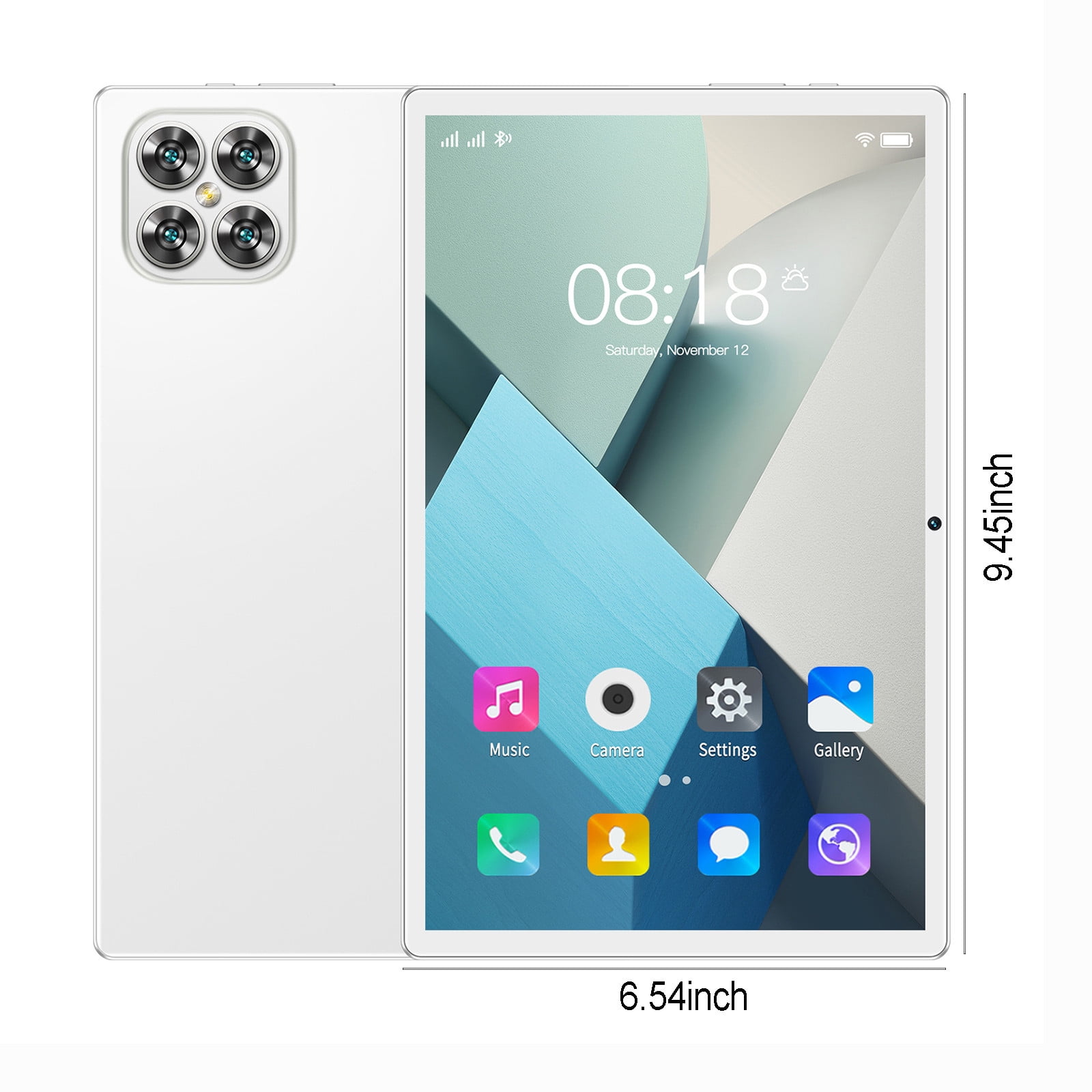 shyuyusa New 2+16G All Netcom 10.1inch Android Tablet Computer 10 Core IPS HD Ultra-thin Screen WiFi Bluetooth Voice Call Game Office Learn Tablet SIM Communication