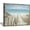 Beach Fence Path(framed, Wood), variant on Beach Pathway Canvas Print Artwork: Coastal Ocean Picture Canvas Wall Art Small Size for Bathroom (16x 12x 1 Panel)