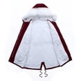 thumbnail image 4 of LEEYNEER Women Winter Parka Coat Hooded Warm Thickened Plush Cotton Windproof Jacket Fleece Lined Mid Length Puffer Coat with Drawstring Waist, 4 of 6