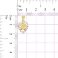 thumbnail image 4 of 14k Tricolor Gold, 15 Anos Modern Hearts Quinceanera Pendant Charm Created CZ 12mm with 18" Dainty Neck Chain, 4 of 7