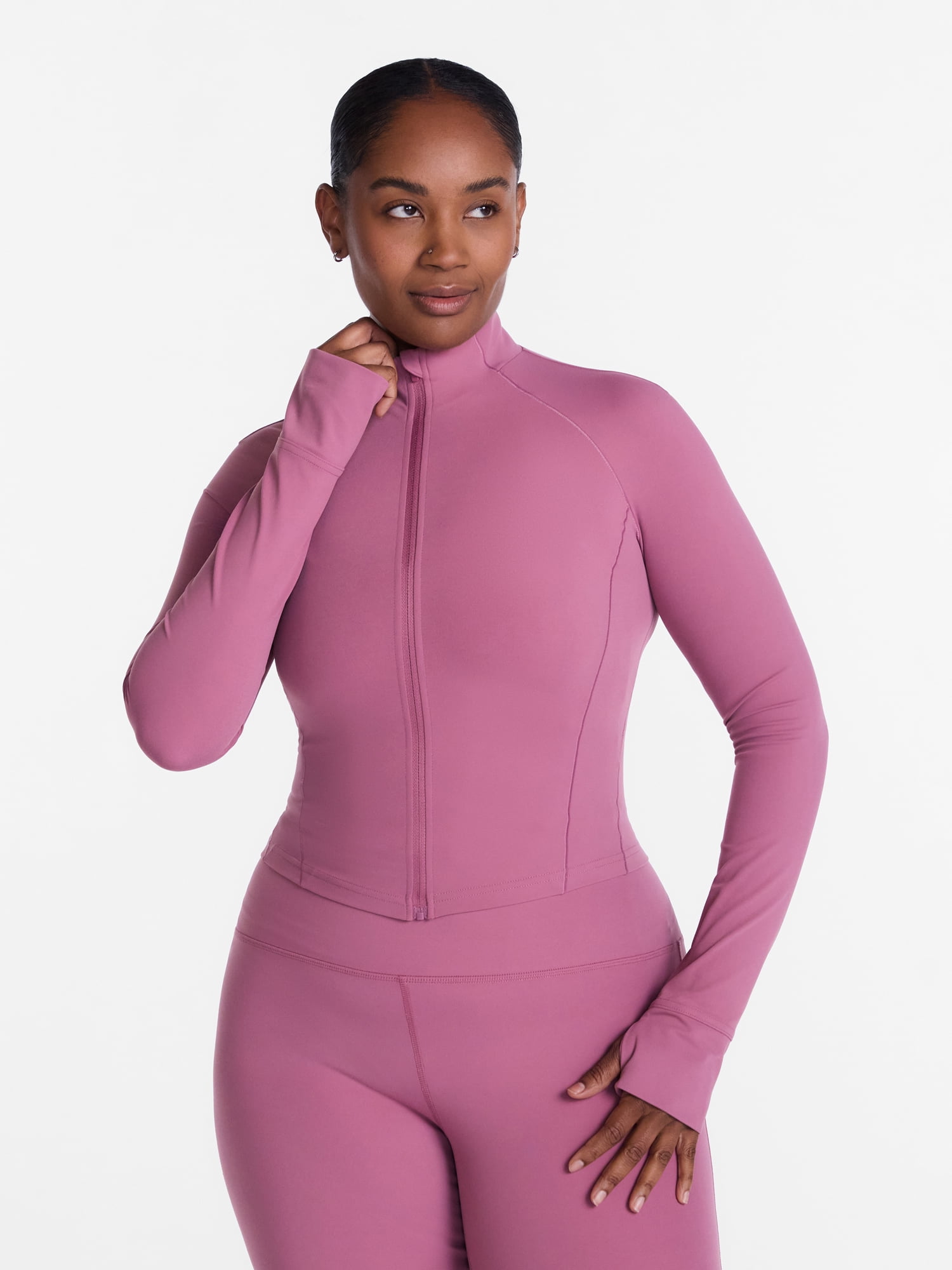 Avia Women's SoftSculpt Crop Jacket,Size XS-XXXL