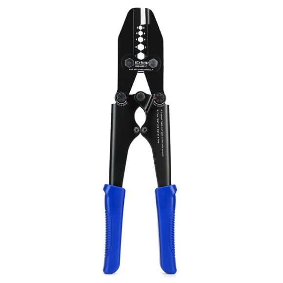 Herramienta de prensado IWISS iCrimp AWG 8-1 para terminales de cobre con cortador integrado
