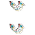 thumbnail image 3 of ZheElen 6 Pieces Effect Pedal Cable Shielding Bass Cord Stringed Instrument Wire 15cm 2Set, 3 of 6