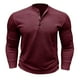thumbnail image 1 of Camiseta de manga larga con botones y color liso para hombre, para otoño, mezcla de poliéster, cómoda e informal, varias tallas disponibles., 1 of 7