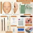 Penugo Makeup Mannequin Face Kit, Silicone Makeup Practice Full Face