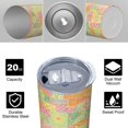 thumbnail image 4 of Pioneer Flower Floral Print Pattern 20oz Skinny Tumbler with Straw & Lid, Double Wall Vacuum Insulated Cup, Leak-Proof, Cup Holder Friendly, Hot 6H Cold 12H, 4 of 6