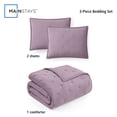 thumbnail image 3 of Mainstays King Comforter Set, Super Soft & Embroidered, 3-Piece, Hazy Purple, 3 of 5