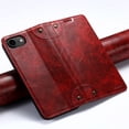 thumbnail image 5 of Case for iPhone 16e, Magnetic Matte Premium PU Leather Stand Flip Cover with Card Slots and Wallet, Shockproof and Full Body Protection Compatible with iPhone 16e - Red, 5 of 6
