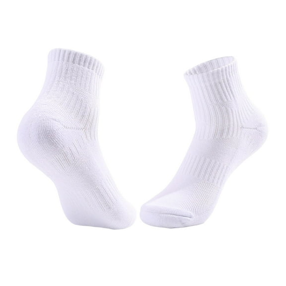Besolor Mens Athletic Cotton Crew Socks Breathable Wicking Sports Ankle Socks for Outdoor Sport Hiking
