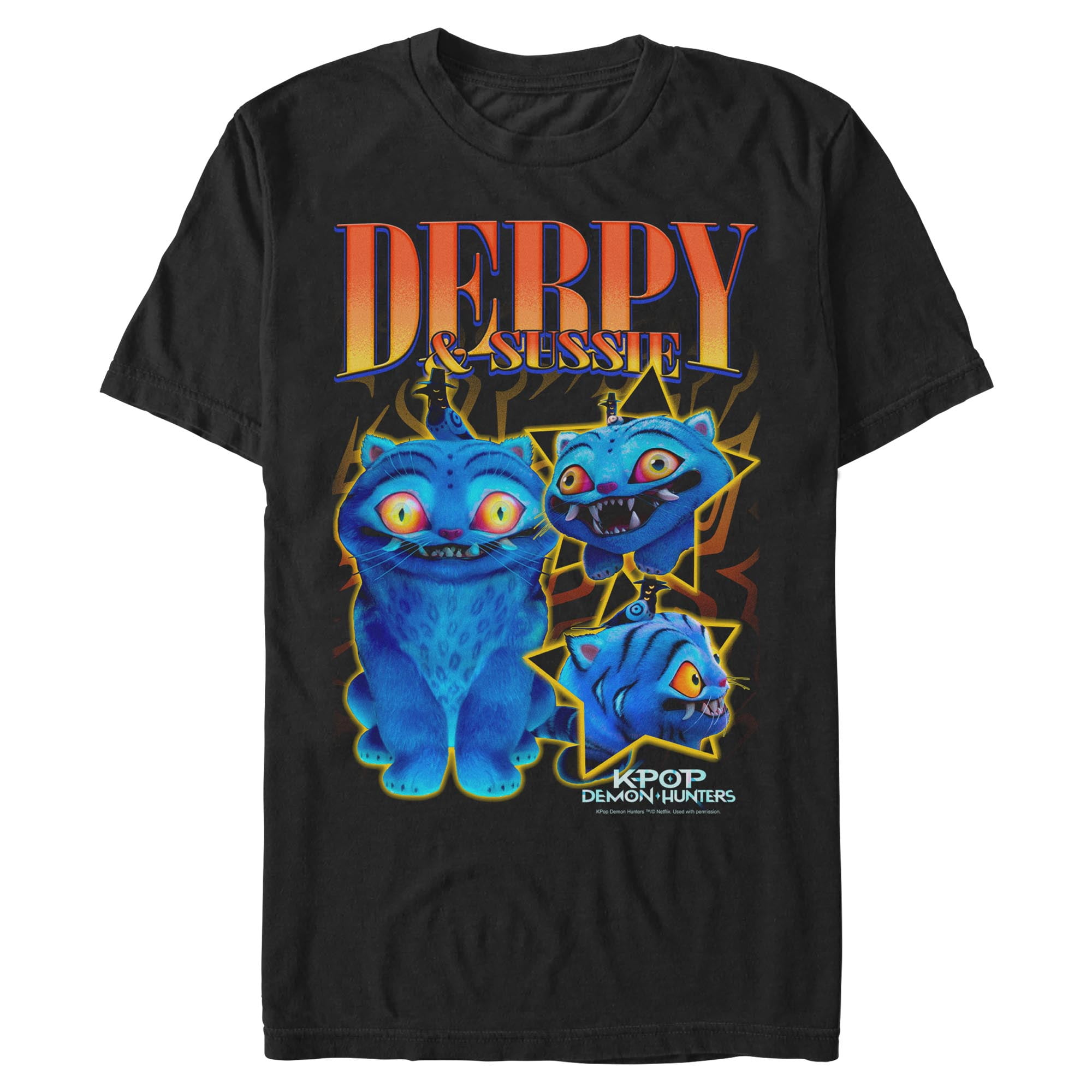 Mens KPop Demon Hunters Saja Boys Chibi Group T Shirt - Walmart.com