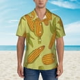 thumbnail image 4 of Kll Men'S Hawaiian Shirt Short Sleeve Button Down Beach Shirts-Corn, 4 of 8