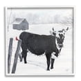 thumbnail image 4 of Stupell Industries Black Farm Cow Niveous Snow Covered Field Painting White Framed Art Print Wall Art, Design by Diane Fifer, 4 of 5