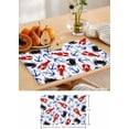 thumbnail image 6 of Nautical Anchor Placemats Set of 6,Washable Woven Burlap Cloth Fabric Placemat for Square/Rectangle/Round/Oval Dining Table,Easy Clean Place Mats for Toddlers,Kids Ocean Crab Lobster Geometric Stripes, 6 of 6