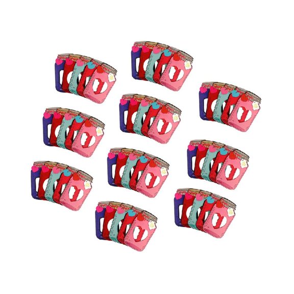 50 Pcs Valentine Gift Valentine Day Cards Jar Valentines Day Candy Cards