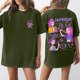 thumbnail image 1 of Pop cazadora para niña Hunters Round-Neck Printed Anime Trio Poster T Shirt （Army Green）, 1 of 4
