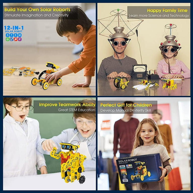 12-in-1 Education DIY Robot Giocattoli Solari Costruzione Scienza