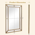 thumbnail image 4 of Hejuchuangli 36" x 24" Gold Rectangle Wall Mirror, Decorative Mirror with Beaded Frame for Living Room, Entryway, Fireplace, Bedroom, Modern Vintage Wall Decoration (Rectangle), 4 of 9