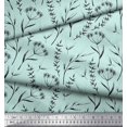 thumbnail image 3 of Soimoi Green polyester Crepe Fabric Flower Leaves Fabric Prints By Yard 52 Inch Wide, 3 of 3
