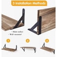 thumbnail image 3 of 4 Repisas Flotante Madera Minimalista Muebles Hogar Decorar Modelo Marrón Claro, 3 of 4