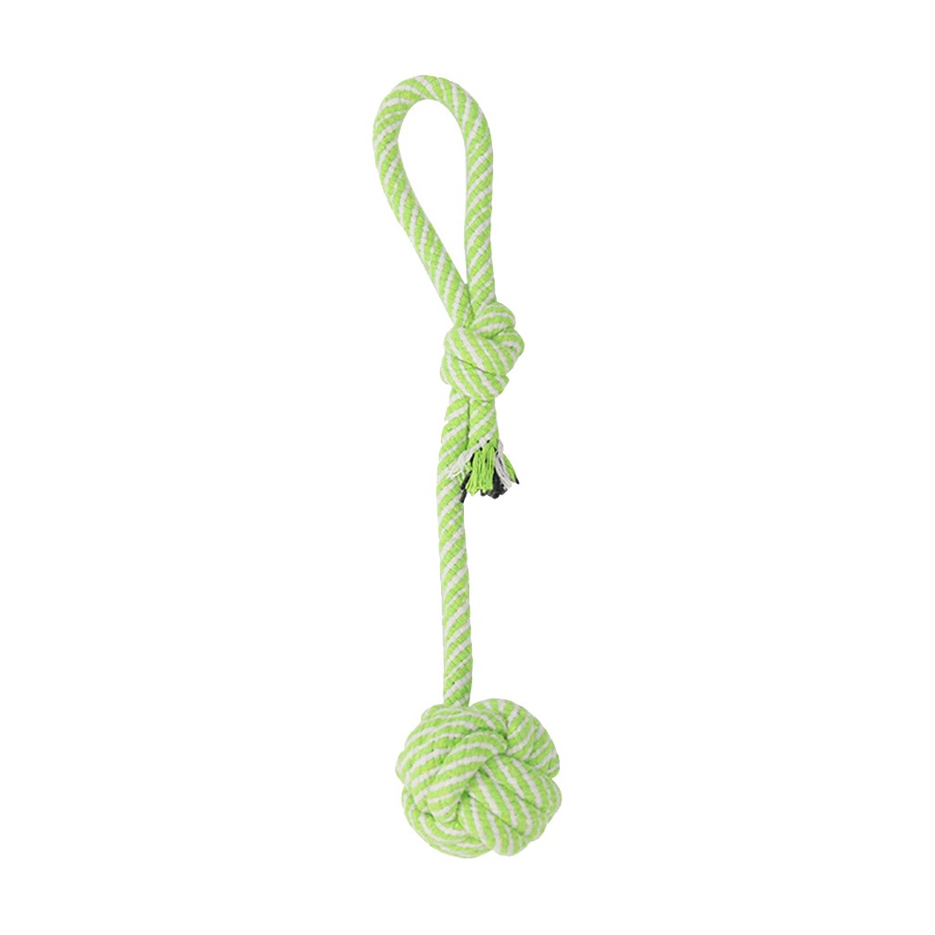 Dog Ball On A Rope – Strong Cotton Interactive Chew Toy – Medium – Treat Dispensing – UK Made