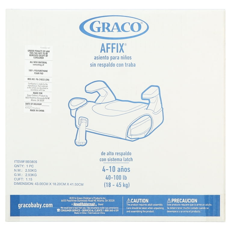 Graco Affix Backless Booster Car Seat Pierce Tan Walmart