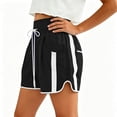 thumbnail image 3 of Dvprdro Mesh Workout Shorts for Women High Waist Drawstring Loose Fit Running Shorts with Built in Brief, 3 of 7