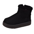 thumbnail image 3 of Yokteiria Women's Snow Boots Cozy Slip On Soft Lined High Top Ankle Boots Thick Bottom Non Slip Flat Heel Cold Weather Outdoor Boots Winter Fashion Footwear, 3 of 10