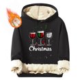 thumbnail image 1 of Sudadera con capucha para hombre, informal, a la moda, con estampado navideño, de manga larga y bolsillo, de poliéster, 1 of 5