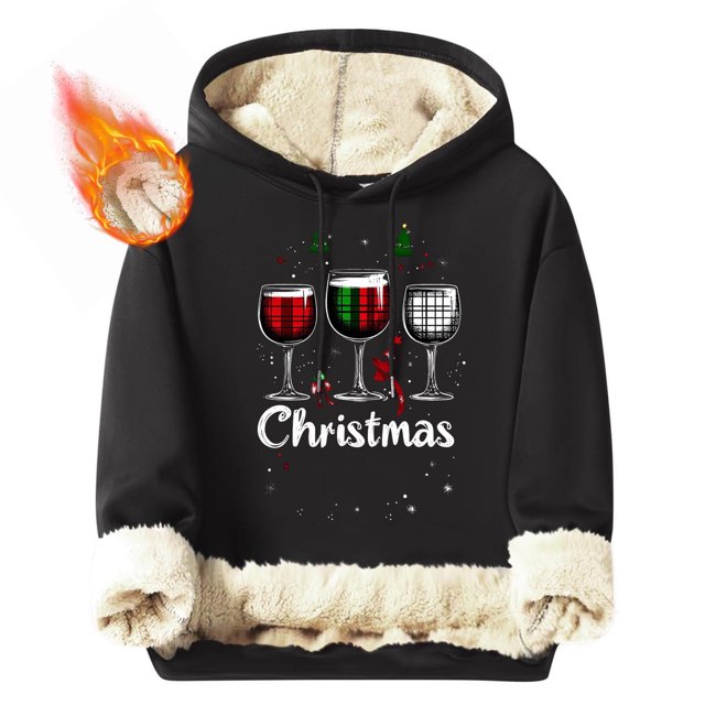 Sudadera con capucha para hombre, informal, a la moda, con estampado navideño, de manga larga y bolsillo, de poliéster