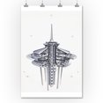 thumbnail image 2 of Seattle, WA, Space Needle Restaurant Cross Section (36x54 Giclee Gallery Art Print, Vivid Textured Wall Decor), 2 of 3