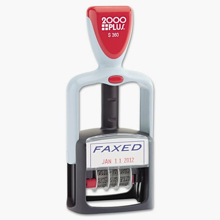 UPC: 0039956110327 | COSCO 2000PLUS Two-Color Word Dater 1 3/4 x 1 Faxed Self-Inking Blue/Red