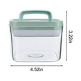 thumbnail image 3 of Pantry Storage Containers1PC,Airtight Food Canisters11.50x8.20in,Clear Plastic Kitchen Organization for Dry Goods, Stackable Design Saves Cabinet Space(Green), 3 of 9