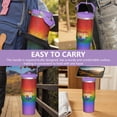 thumbnail image 7 of 30 Oz Tumbler Rainbow Gradient Heart Tumbler with Lid and Straw, Birthday Gift Cup for Friend Women Men Coffee Travel Mug Thanksgiving Day Halloween Christmas Gift Water Bottle, 7 of 7