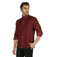 thumbnail image 4 of Bestman Formal Front Button Placket Solid Shirts For Mens Long Sleeve Regular Fit Shirt, 4 of 5