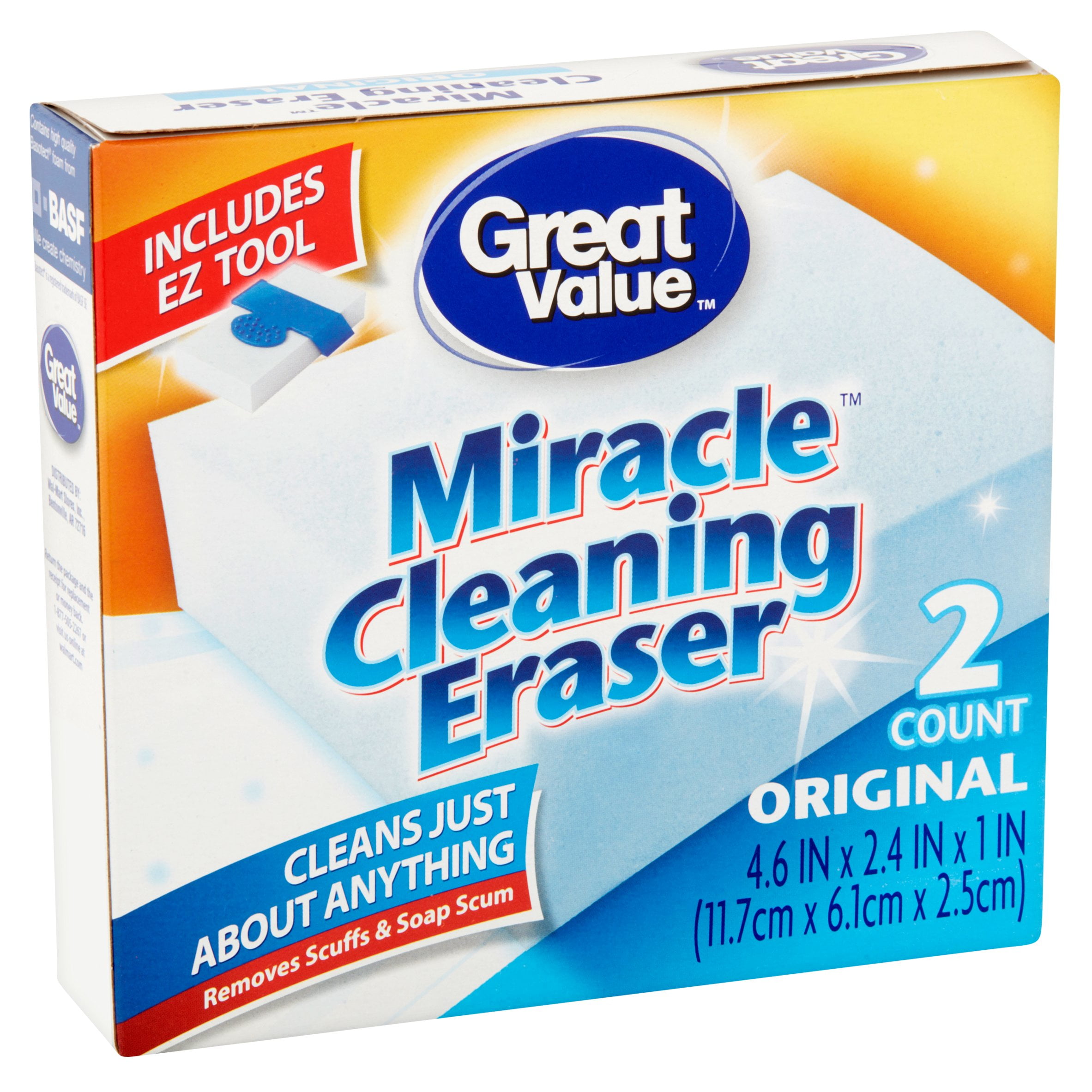 Great Value Miracle Cleaning Eraser 2 Ct Com