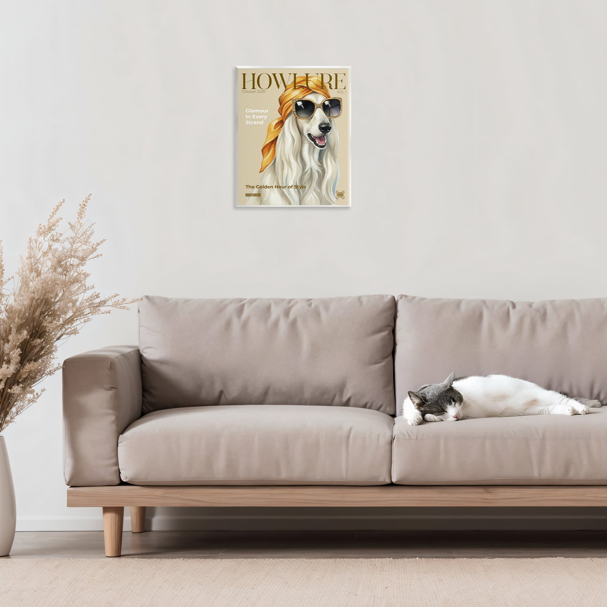 Stupell Industries Howlure Dog Fashion Magazine Wall Plaque Art, design by A Barefoot Stylist